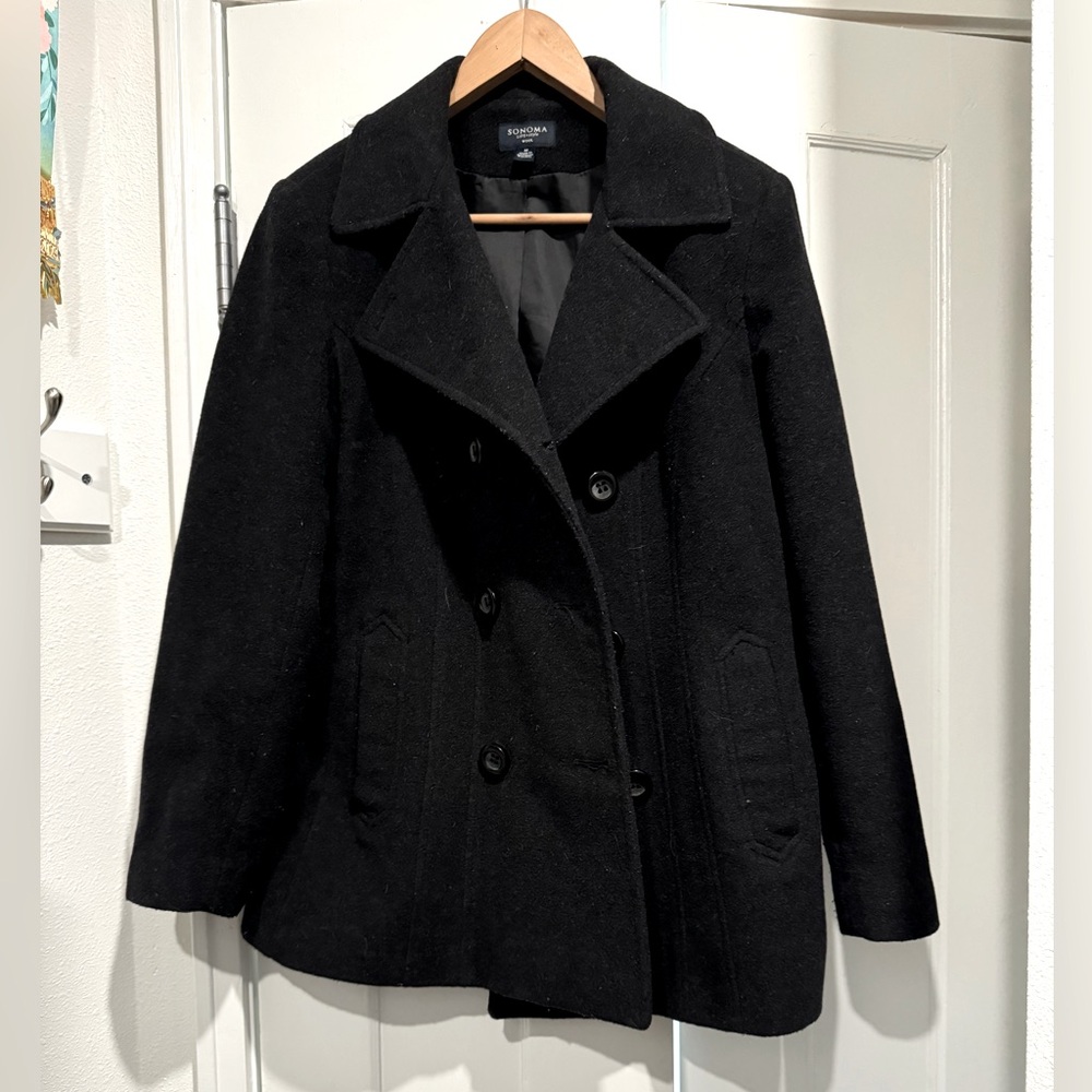 Retro Pea Coat - thick and warm - easy care
